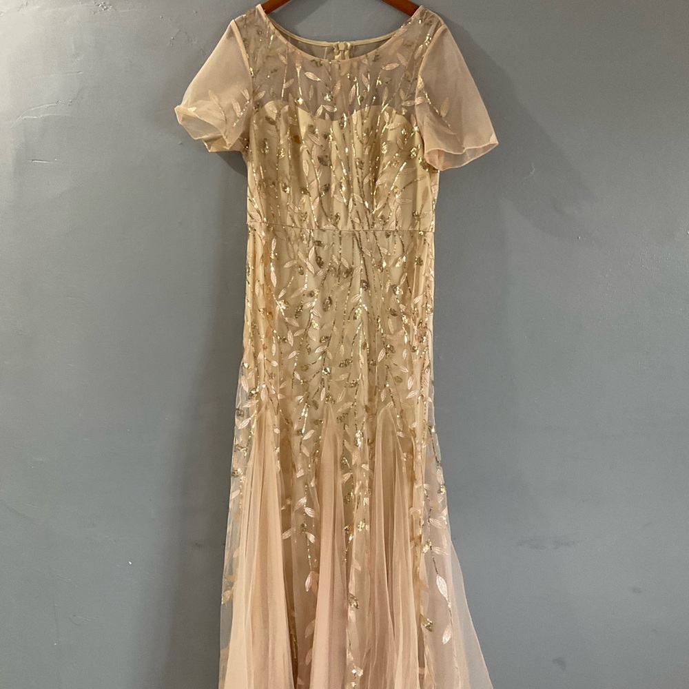 Elegant Cream Evening Gown